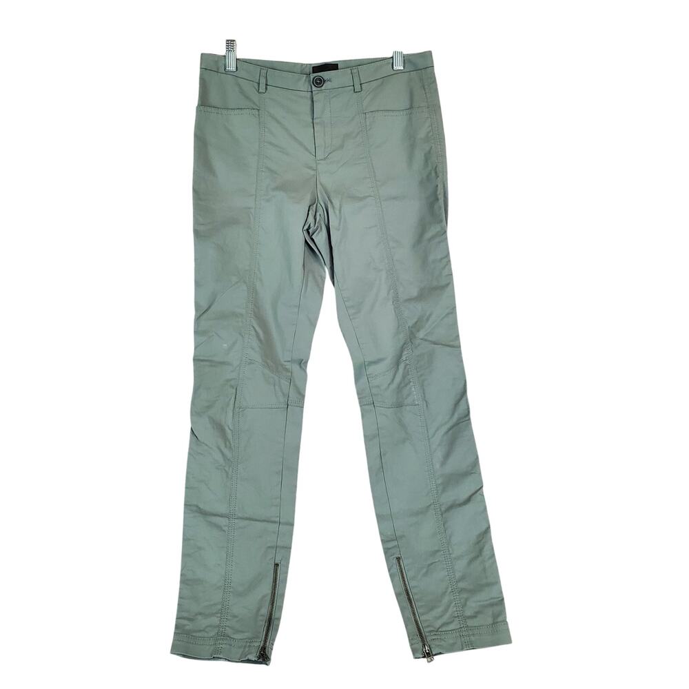 ATM Anthony Thomas Melillo Womens Sz 4 Gray Ankle Zip Pants Moto Cargo Utility
